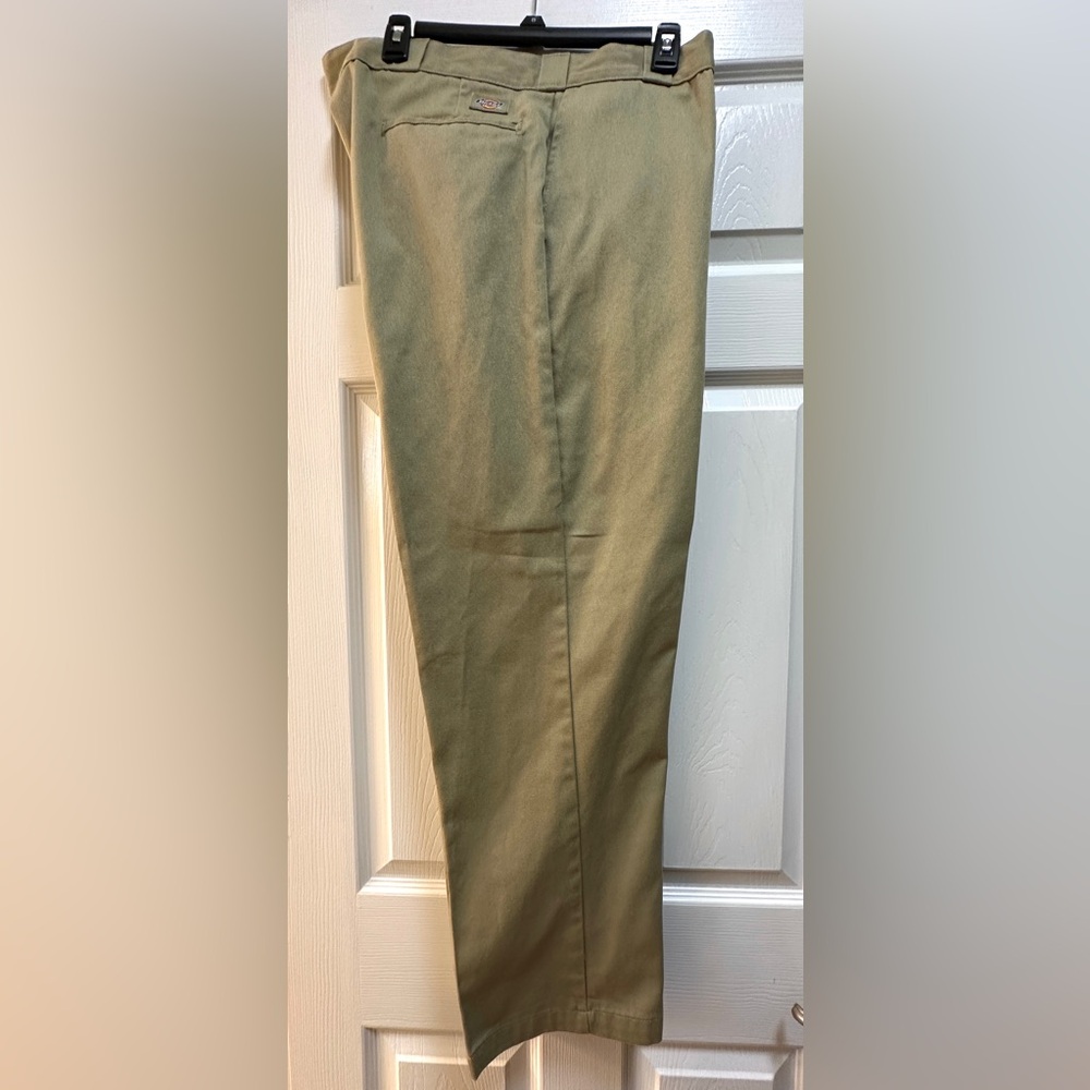 Dickies Men's Work Pants 874 KH Khaki, 40x30 With Front And Rear Pockets, Zip